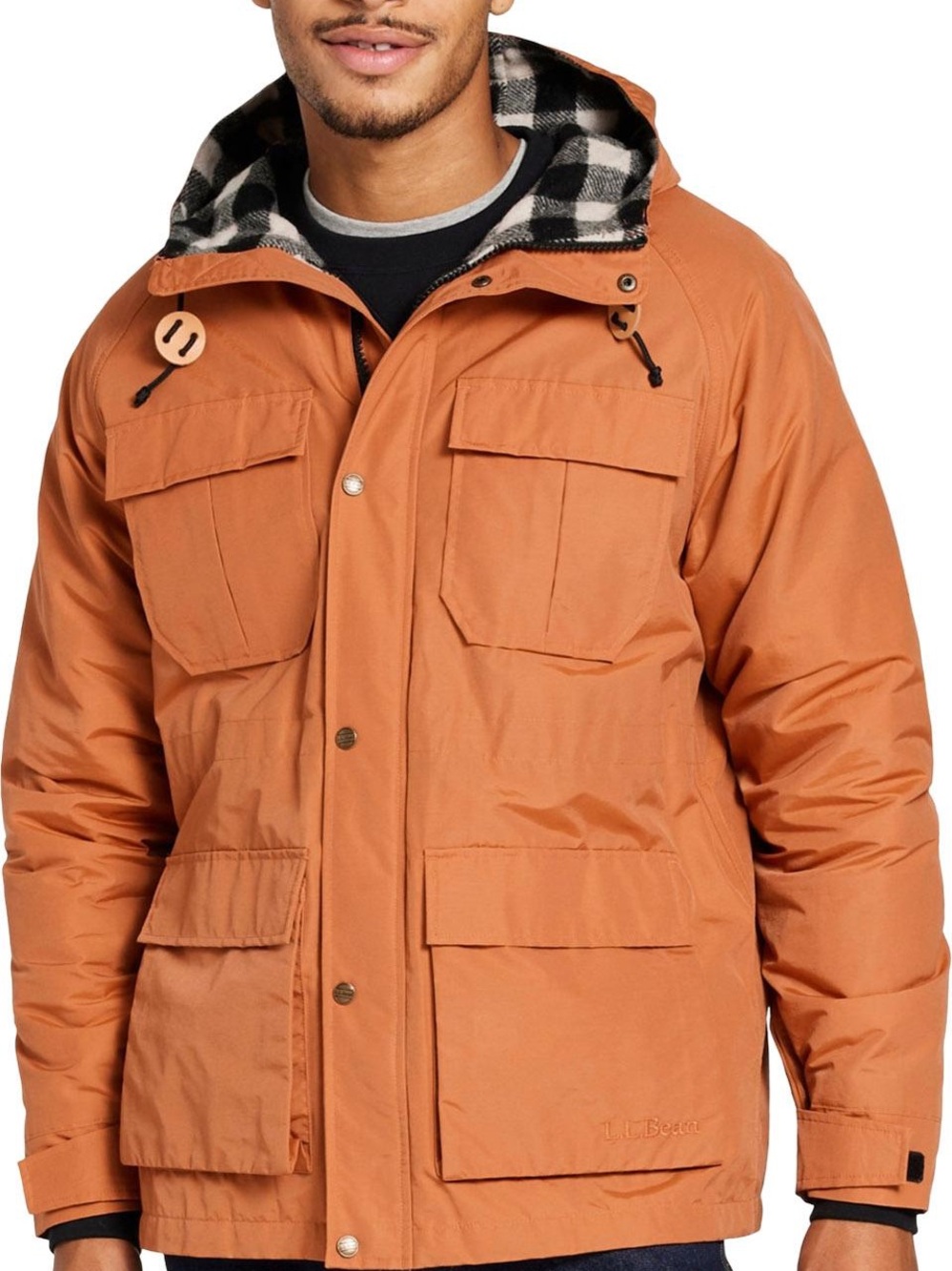L.L.Bean lined 82 Original Baxter State Parka Jacket Rust orange Medium